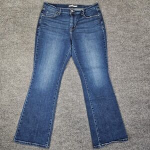 Levi's 515 Bootcut Jeans Women's 12 Dark Wash Mid Rise Stretch Blue Western